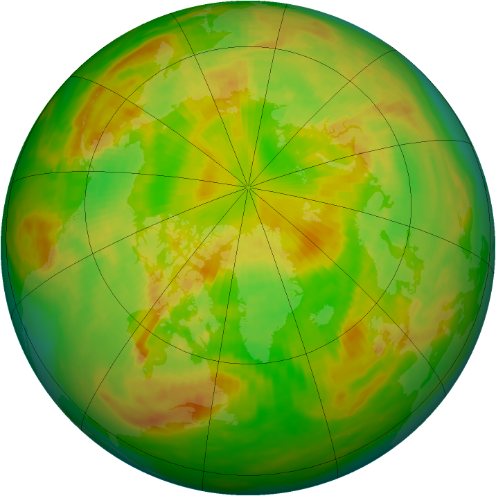 Arctic ozone map for 10 June 1980